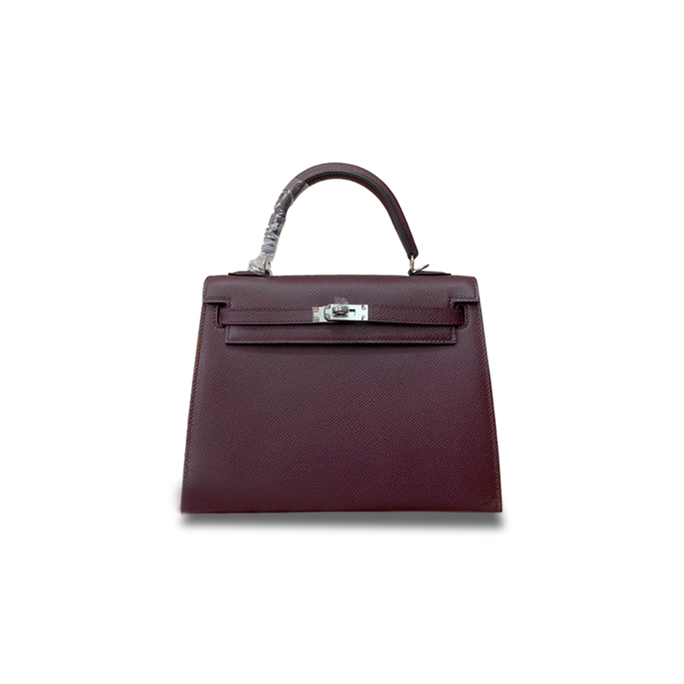 H**mes master kelly 28 epsom grape purple silver buckle (28*22*10cm)